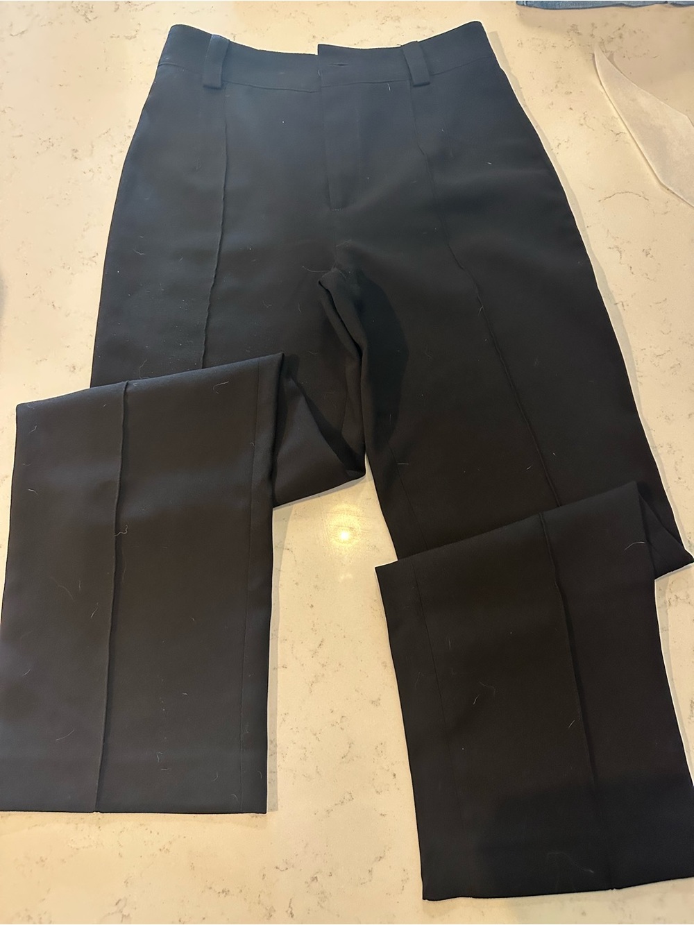 Zara Black Wide-Leg Trousers